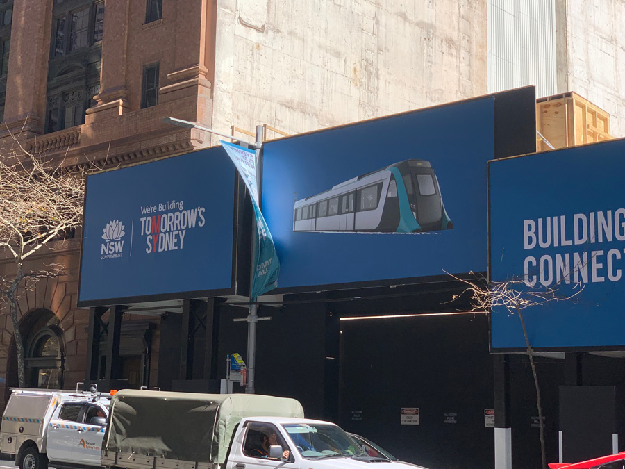 High Impact Vinyl Banners for Martin Place Station