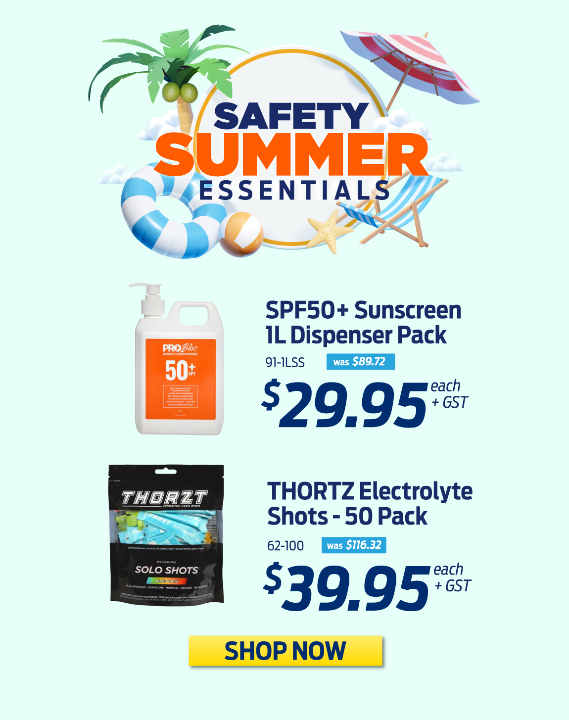 Safety Summer Essentials Sale Mobile Banner
