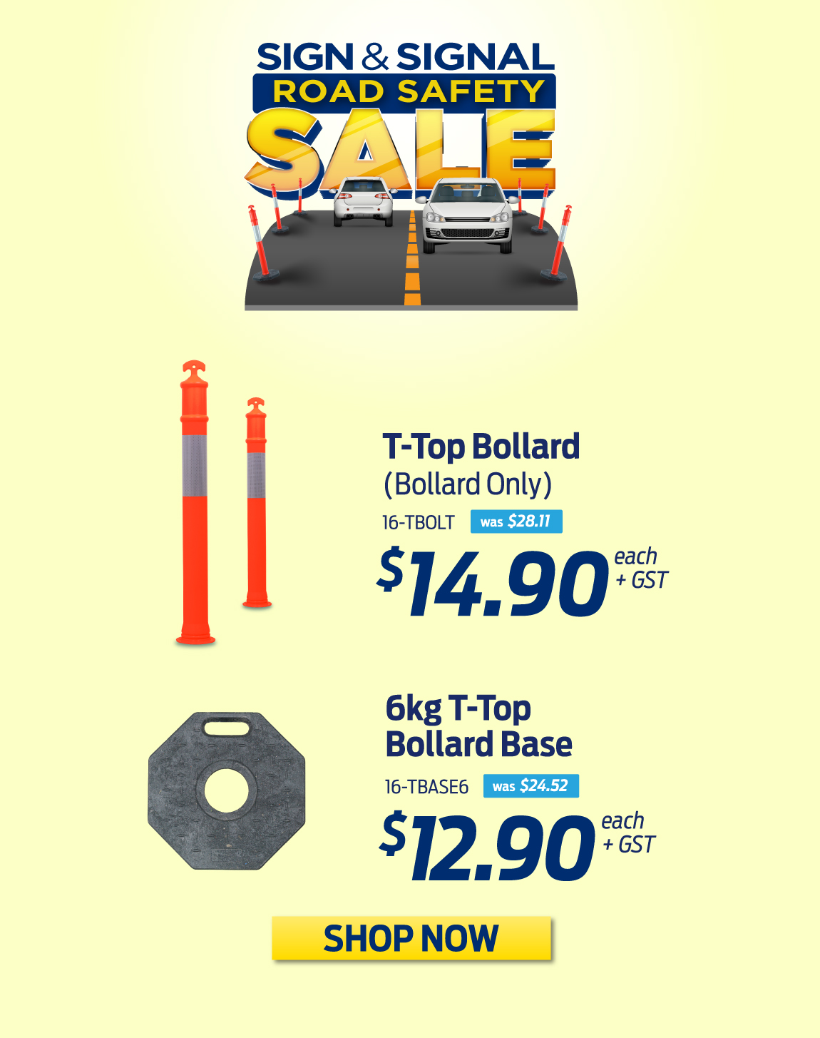 Sign & Signal Road Safety Sale - Mobile Banner - AU