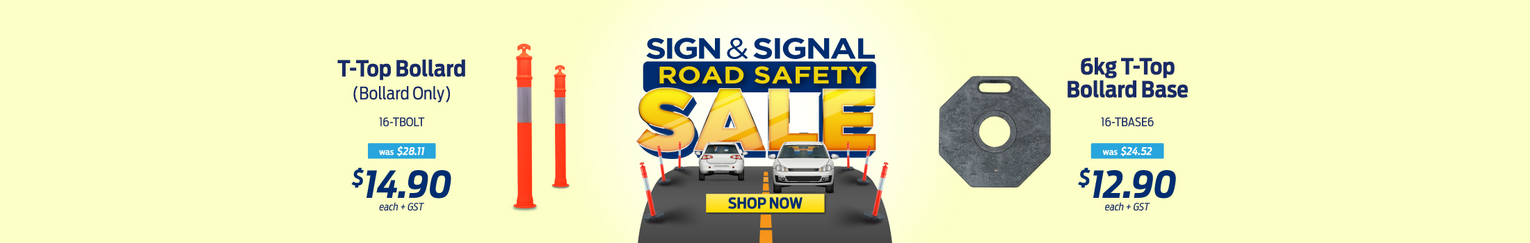 Sign & Signal Road Safety Sale - Desktop Banner - AU