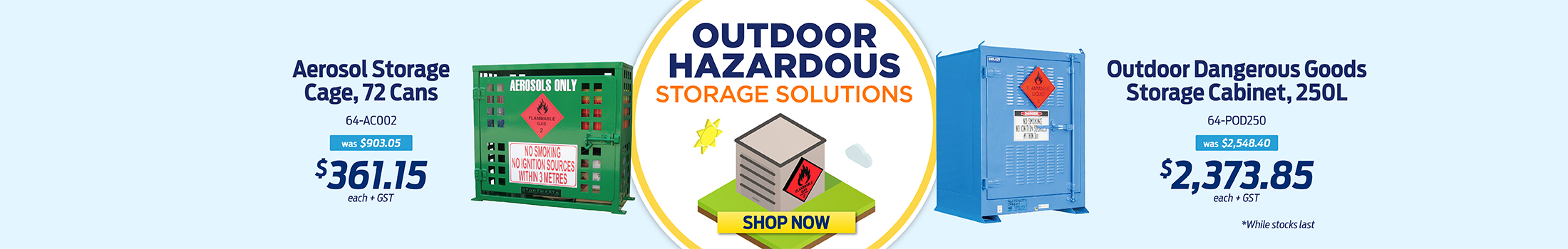 AU Outdoor Hazardous Storage Sale - WEB banner